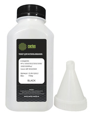 Тонер Cactus CS-RK-Q2612 черный флакон 110гр. для принтера HP LJ 1010/1012/1015/1018/1020/1020Plus/Canon LBP-3010/3020