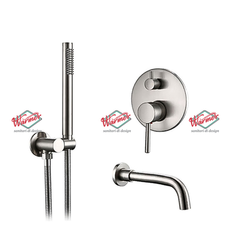 Комплект для ванны и душа Warmer Brushed Chrome Line 210135