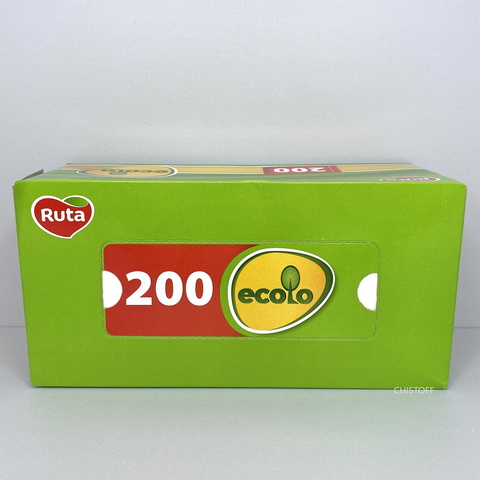 Бумажные салфетки Ruta Ecolo в коробке (200 шт.)
