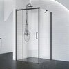 BelBagno ACQUA-AH-1-120/90-C-NERO Душевой уголок прямоугольный. Одна раздвижная дверь. Стекло 8 мм, прозрачное, чёрное