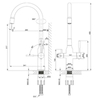 Lemark LM5083S-White Эксперт Смеситель для кухни, с гибким изливом, с подключением к фильтру питьевой воды сталь/белый