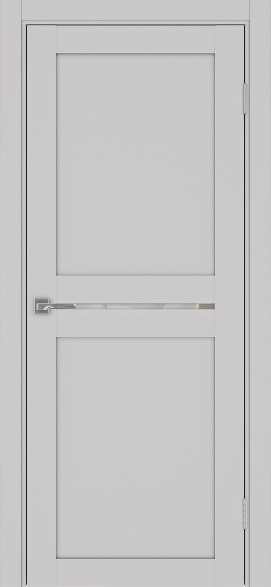 Дверь межкомнатная Оптима Порте Турин 520.121, цвет пепельный, экошпон, зеркало