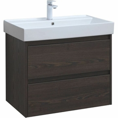 Aquanet 305240 Тумба с раковиной Nova Lite 75 2 ящ. цв. дуб черный (305240) фото