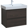 Aquanet 305240 Тумба с раковиной Nova Lite 75 2 ящ. цв. дуб черный (305240)