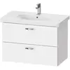Duravit XBase XB619001818 Тумба под раковину, Duravit, XBase, ширина, мм-800, глубина, мм-458, высота, мм-560, тип установки-подвесной, форма мебели-прямоугольная, раковина-необходимо заказать, ящики-2, открывание-выдвижное, цвет-белый матовый