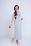 Платье для беременных 08730 серый меланж