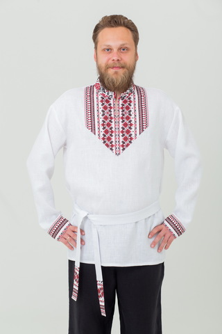 Рубаха льняная русская народная Мужская сила