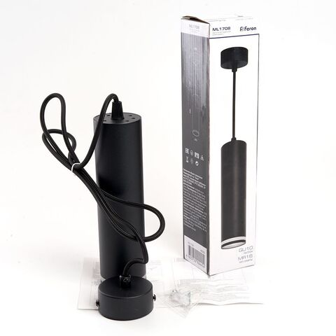 Подвесной светильник Feron ML1708 35W MR16 черный 55*200