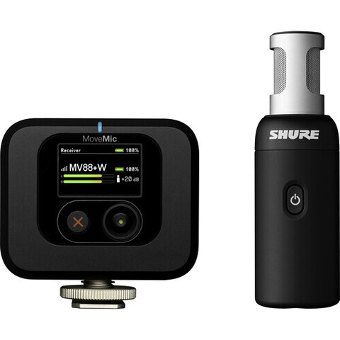 Микрофон с передатчиком Shure MoveMic 88+ Receiver Kit Wireless Stereo Microphone System for Mobile Devices & Cameras