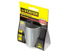 STAYER 53 мм, L 55 мм, карбид вольфрама, кольцевая коронка, Professional (33345-53)