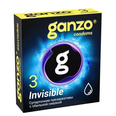 Супертонкие презервативы Ganzo Invisible - 3 шт. - Ganzo Ganzo Invisible №3