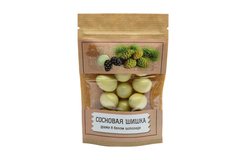 Драже «Сосновая шишка в Белом шоколаде» / 80 г / крафт-пакет / ТМ Территория Тайги