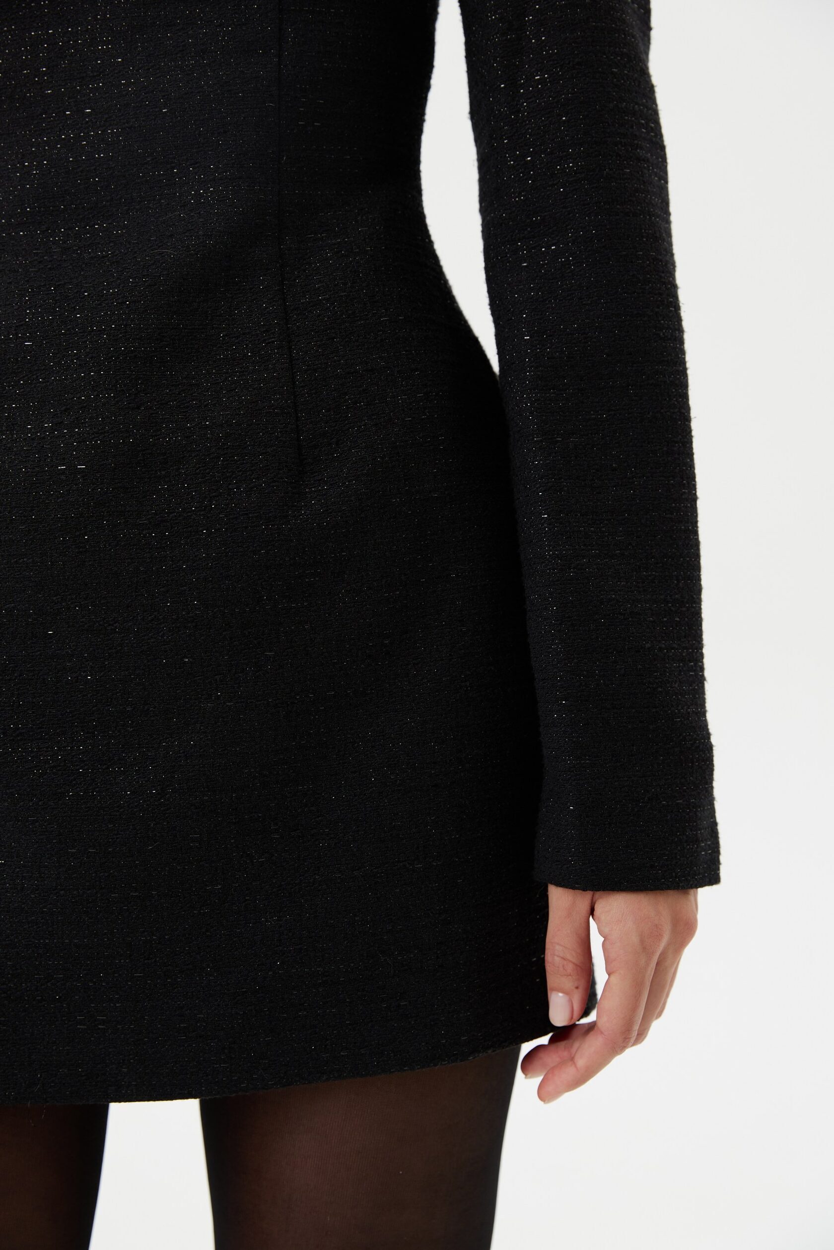 Платье с плечиками,Черный