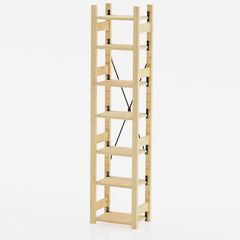 Стеллаж деревянный напольный с 7 полками Икеа ИВАР IVAR 179х48х30 см, узкий стеллаж для хранения книг и игрушек, для цветов на балкон из массива сосны
