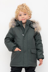 пальто  для мальчика  ВК 36096/8 УЗГ (104-122)