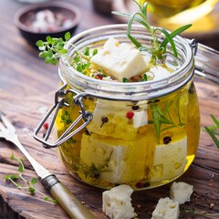 Сыр «Фета» из коровьего молока в масле / 270 гр