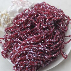 Хрусталь (стекло) граненный, винно-гранатовый 4*3 мм, 1 нить, С049