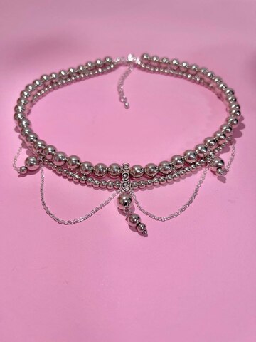 Чокер серебряный двойной