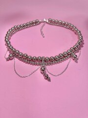 Чокер серебряный двойной