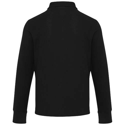 Apollo унисекс поло с длинным рукавом и застежкой-молнией на половину длины