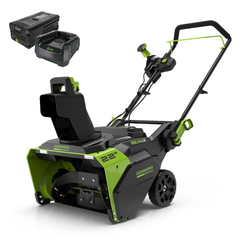 Снегоуборщик Greenworks GD82STK5 82V (56см) аккумуляторный, с АКБ 5 А/ч и ЗУ