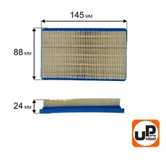 Фильтр воздушный UNITED PARTS для HONDA 146x89x22 (17211-ZG9-M00) (90-0647)