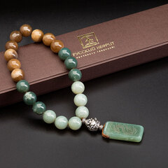 Чётки из нефрита "Время Дракона". 21 бусина.