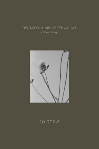Подарочный сертификат на 10,000 рублей