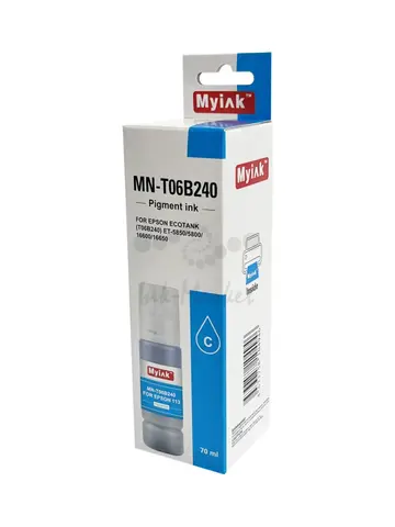 Чернила MyInk T06B240 для EPSON EcoTank 113, ET-5850, ET-5800, ET-16600, ET-16650 (70мл, cyan, Pigment)