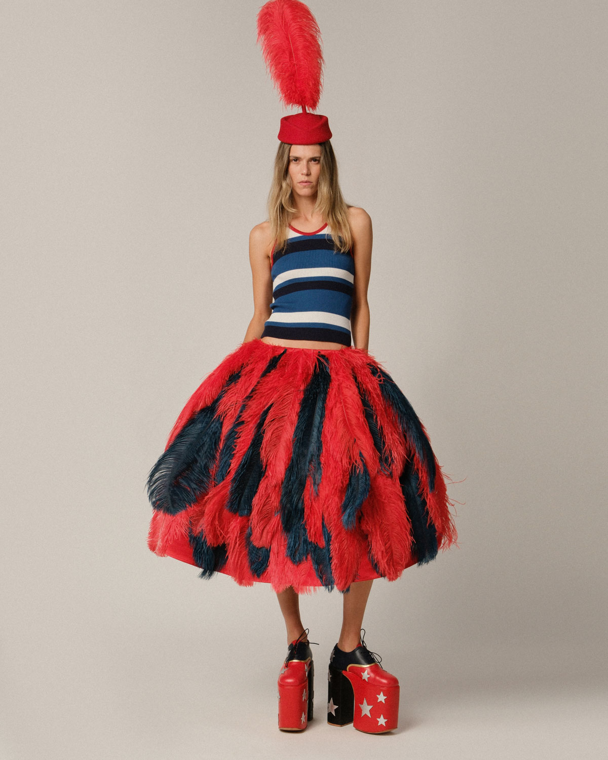 Трикотажный топ в полоску