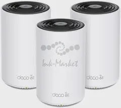 Трехдиапазонная Mesh-система TP-Link Deco XE75 Wi-Fi 6E AXE5400, 2,4/5/6 ГГц, до 5378 Мбит/с, WAN/LAN 3x1Гбит/с (3-pack)