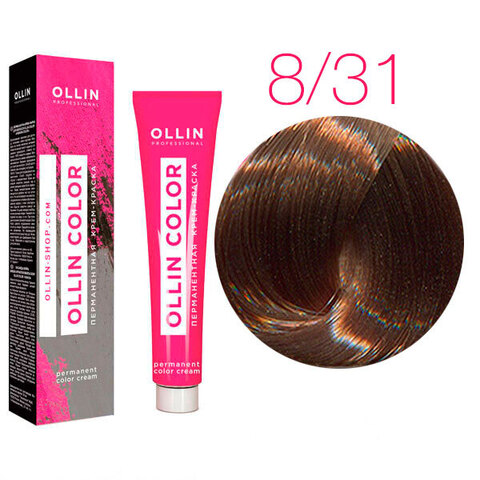 OLLIN Color 8/31 (Светло-русый золотисто-пепельный) - Перманентная крем-краска для волос