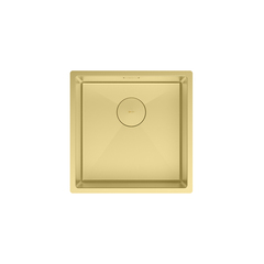 Lemark 9938122 OLANGA 440 Мойка кухонная из нерж.стали цвет:светлое золото в комплекте крепеж, арматура сливная с прямоуг.переливом, сифон фото