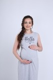 Платье для беременных 08730 серый меланж