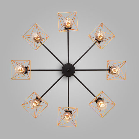 Потолочная люстра Trappola 70107/8 черный/латунь