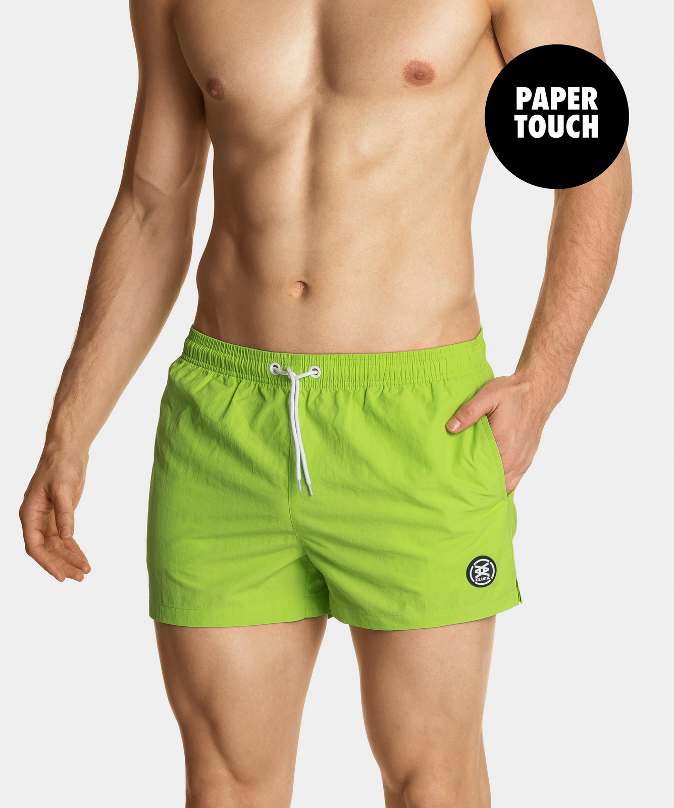 Пляжные шорты мужские Atlantic, 1 шт. в уп., нейлон, светло-зеленые, KMB-199