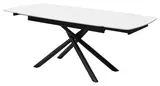 фото 4 Стол RIVOLI 140 MATT WHITE MARBLE SOLID CERAMIC / BLACK, DISAUR на profcook.ru