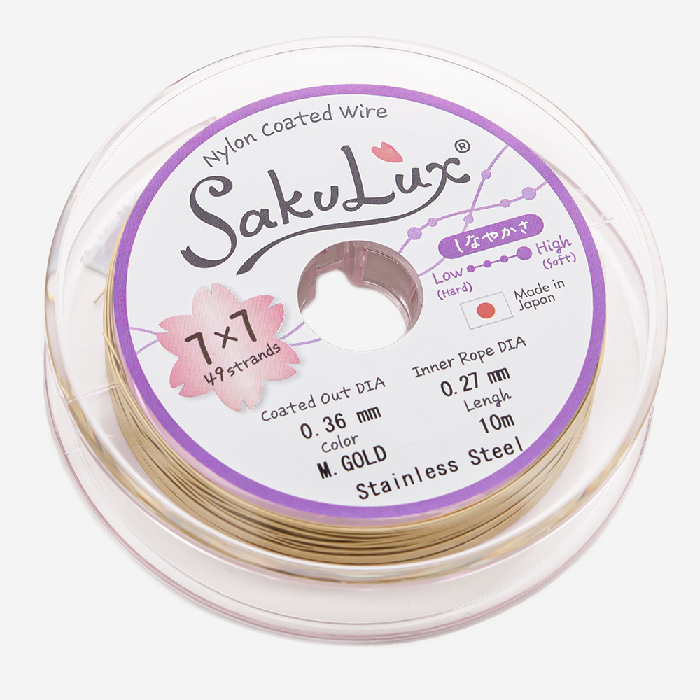 Японский ювелирный тросик SakuLux 49 диаметр 0,36мм, цвет 
