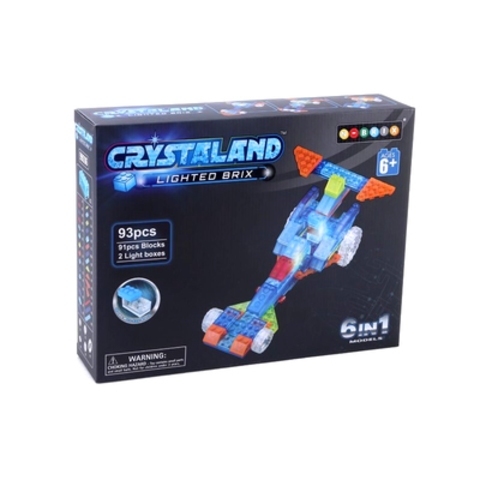 Светящийся конструктор Crystaland"Гонка"6 в 1, 93 детали
