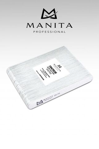 Пилка MANITA PROFESSIONAL Прямая MINI 100/150 грит. 13 см (50шт в уп.)