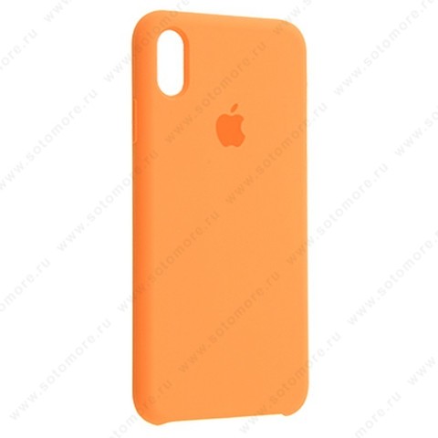 Накладка Silicone Case для Apple iPhone XS Max морковный