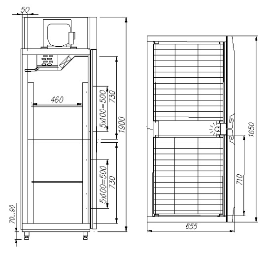 Шкаф комбинированный POLUS Carboma RF1120