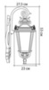 Светильник садово-парковый, 60W 230V E27 черное золото, IP44, PL4002 (Feron)