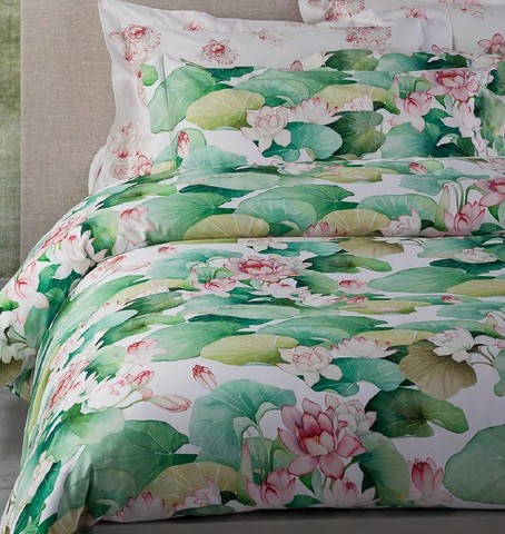 Постельное белье 2 спальное евро Mirabello Lily Flower B00 белый