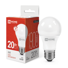 Светодиодная лампа A60 20Вт 230В 4000К Е27 1800Лм IN HOME