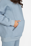 Утепленный спортивный костюм для беременных и кормящих 15154 голубой туман