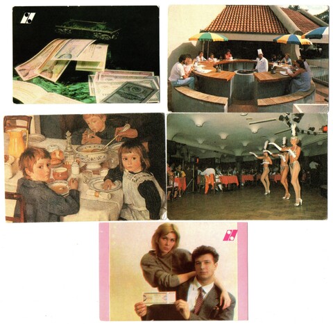 Календарики 5 шт. Сберегательный банк СССР 1990-91 гг. VF
