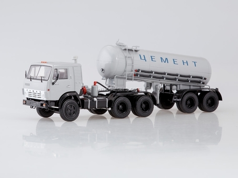KAMAZ-54112 with semitrailer-cement TC-11 white 1:43 Start Scale Models (SSM)