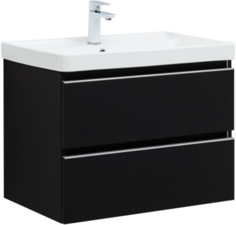 Aquanet 329596 Тумба Вега 70 2 ящ. цв.черный (329596)