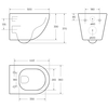 Унитаз подвесной безободковый со смывом TORNADO BelBagno SFERA-TOR BB046CH-TOR